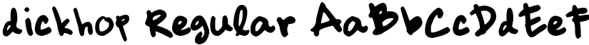 dickhop Regular font