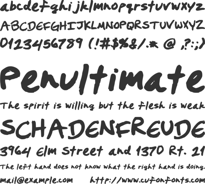 PrestonsWriting font preview