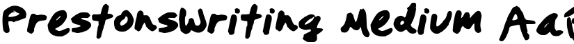 PrestonsWriting font download