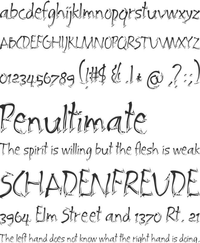 Embrush font preview