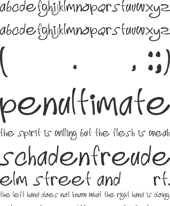 Simply Delicious font preview