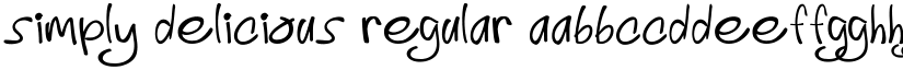 Simply Delicious Regular font