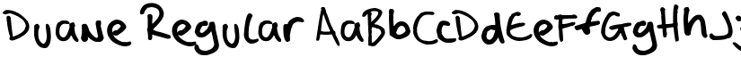 Duane Regular font