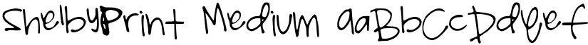 ShelbyPrint Medium font