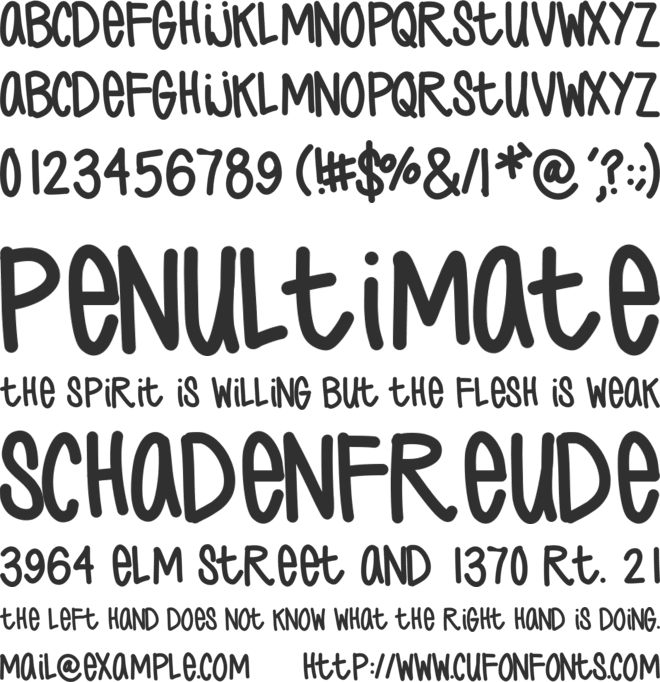 JustCole font preview