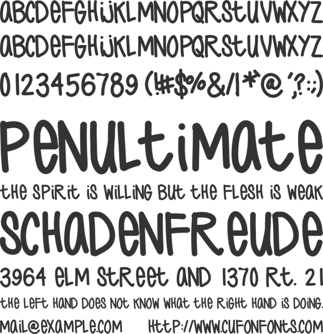 JustCole font preview