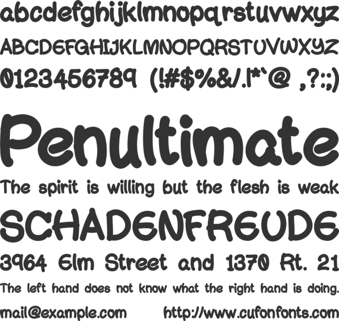 JimmysBold font preview