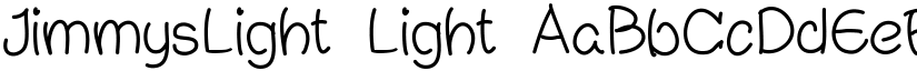 JimmysLight Light font