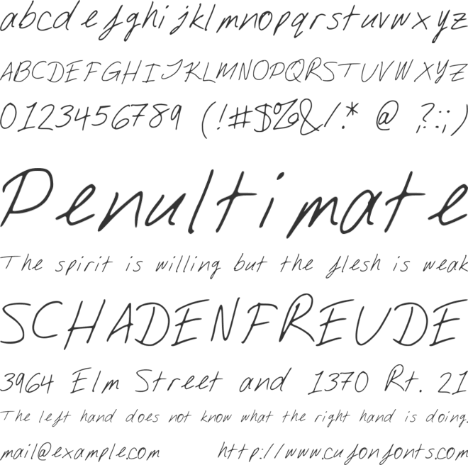 DJsSlantSerif font preview