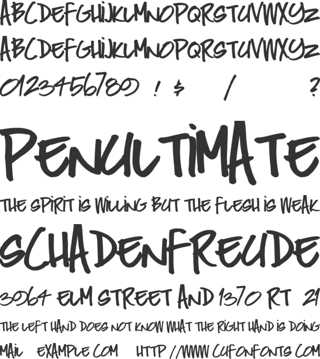 PEAK font preview
