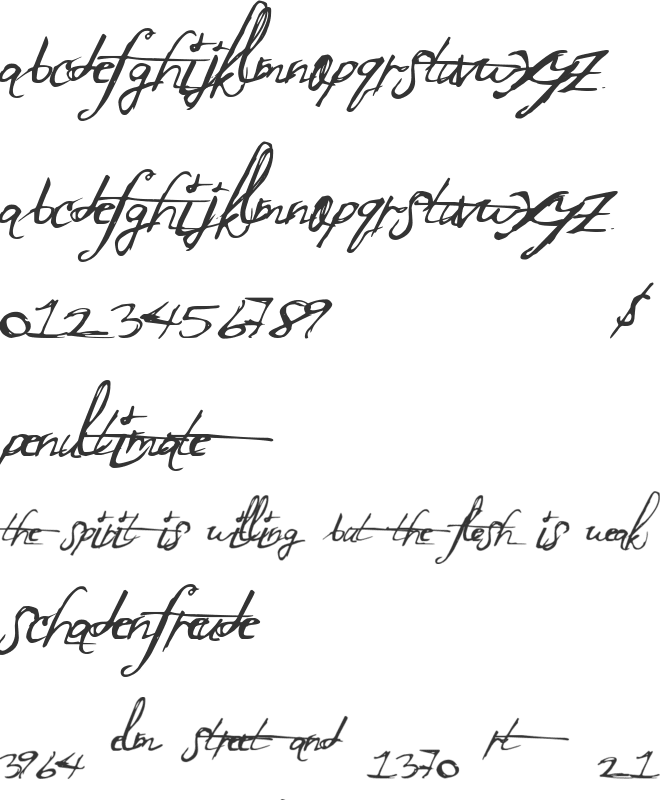 ExtraFineScript font preview