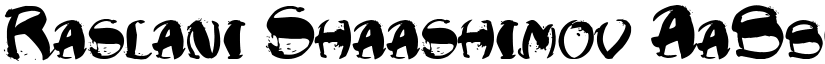 Raslani Shaashimov font