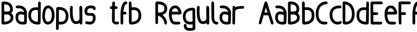 Badopus tfb Regular font