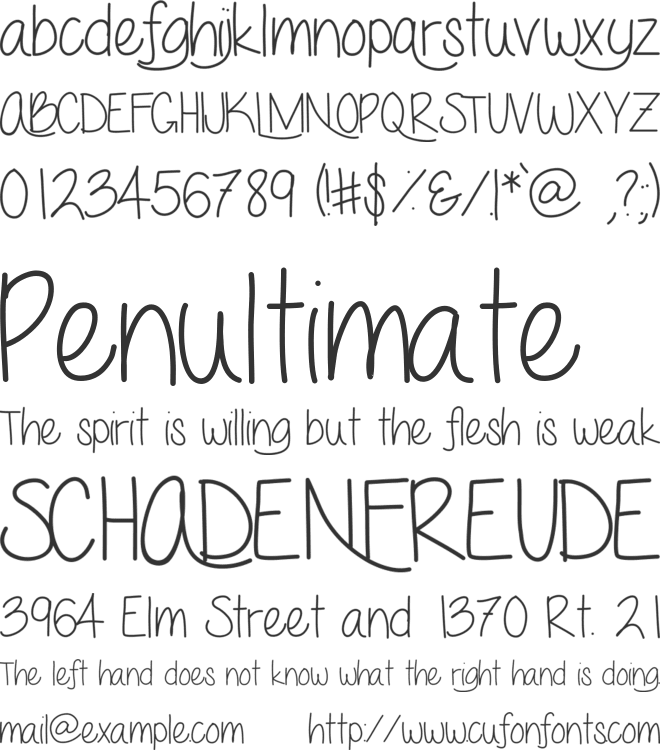 LoveMeForever font preview