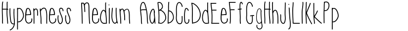 Hyperness Medium font