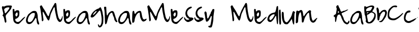 PeaMeaghanMessy Medium font