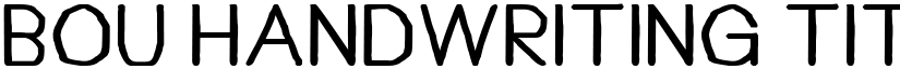 Bou Handwriting Titling font