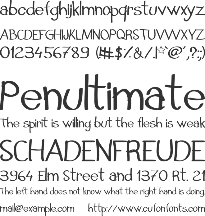 In Secret i Love You font preview