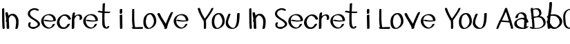 In Secret i Love You In Secret i Love You font