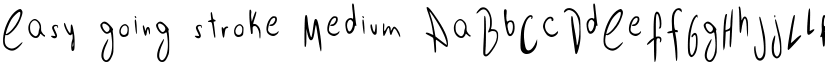 Easy going stroke Medium font