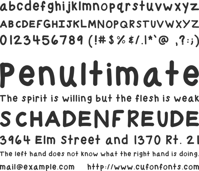 KBChubby font preview