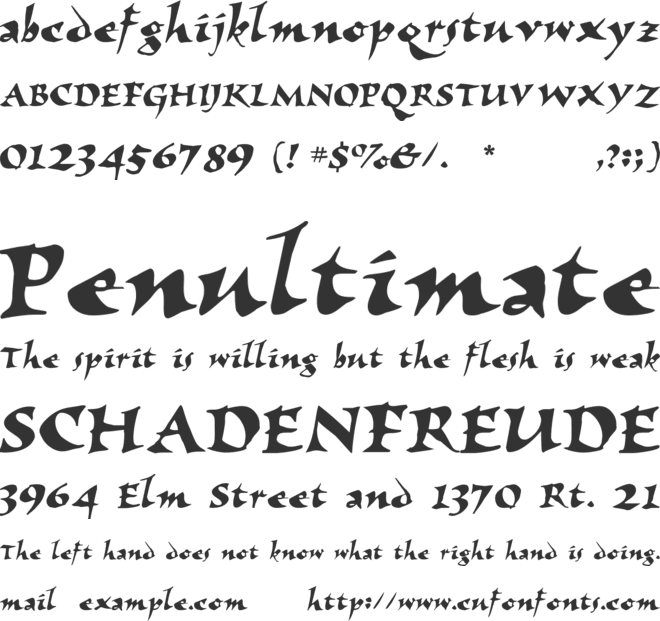 Elbjorg font preview