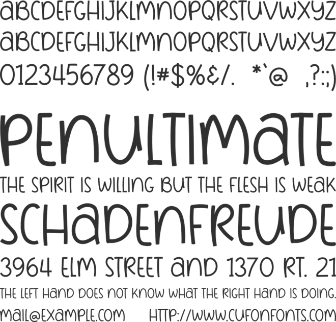 Starylight font preview