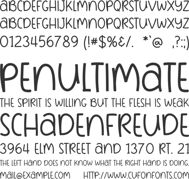 Starylight font preview