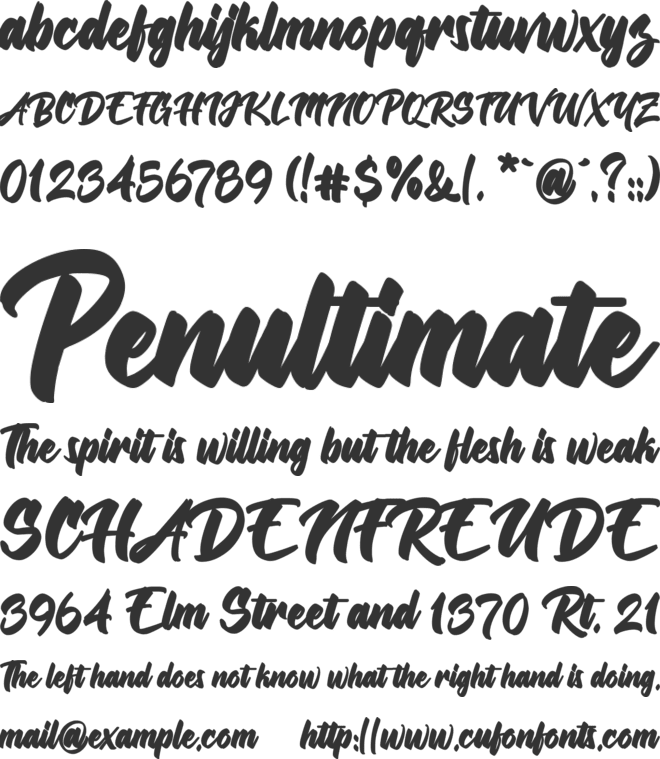 Waterfall Phoenix font preview