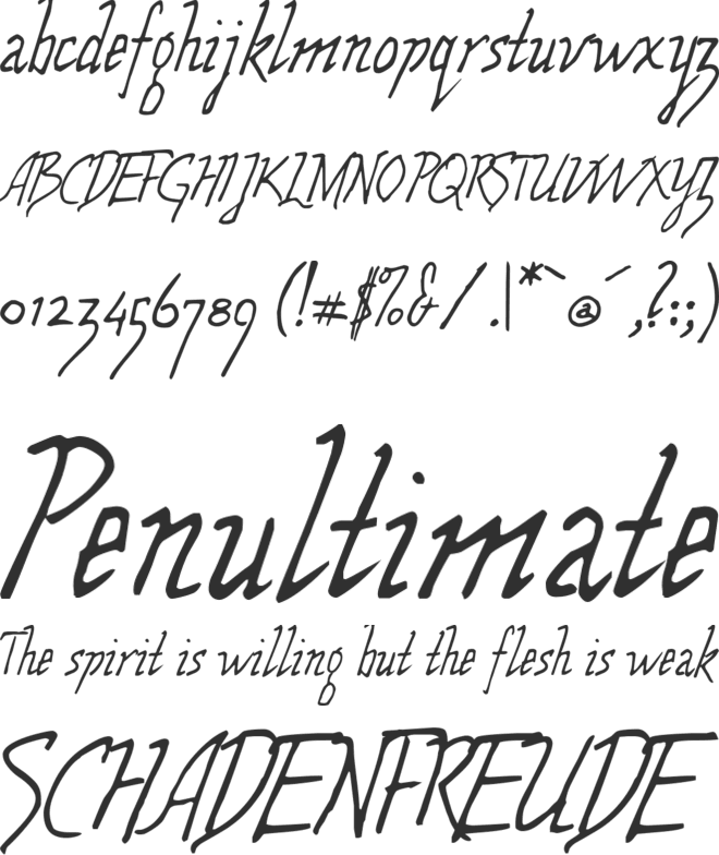 Wolven Script font preview