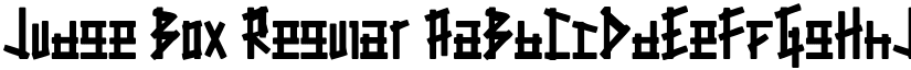 Judge Box Regular font