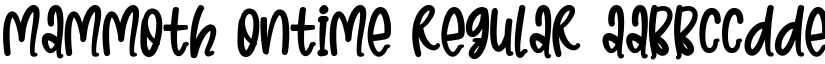 Mammoth Ontime Regular font