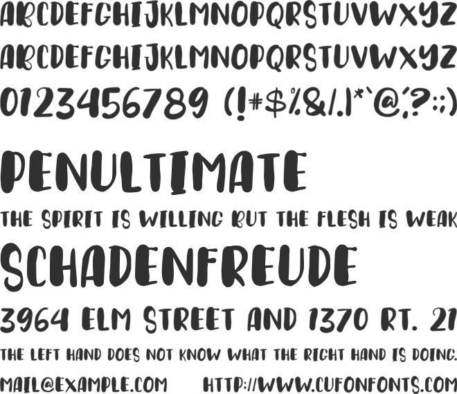 BRUSHKID font preview