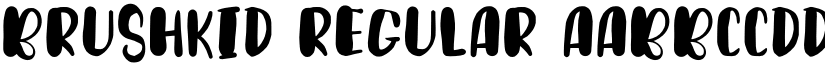 BRUSHKID Regular font