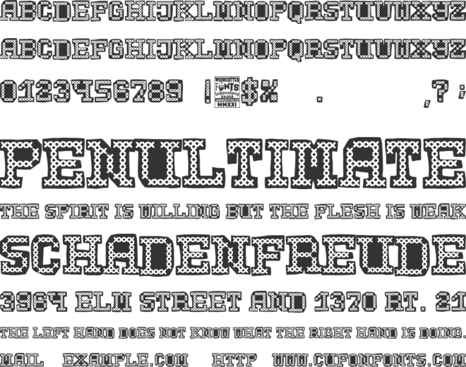 Grandma is a Punk font preview