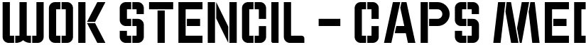WOK STENCIL - CAPS font download