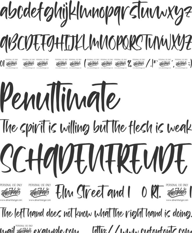 Milkalotta font preview
