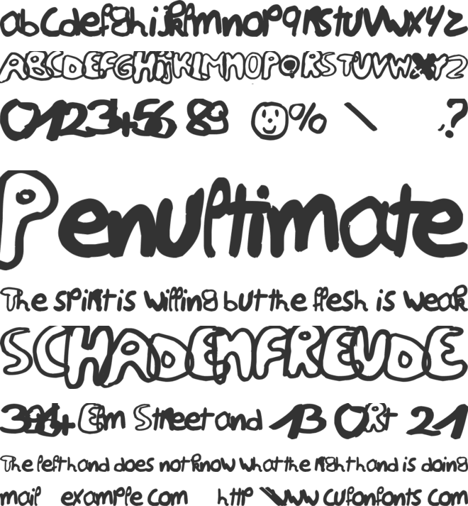 Lesansa font preview