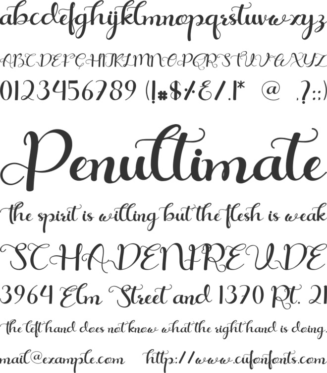 Solwhite font preview