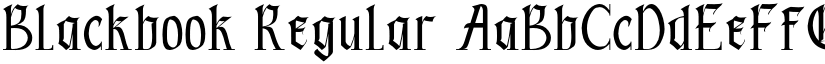 Blackbook Regular font