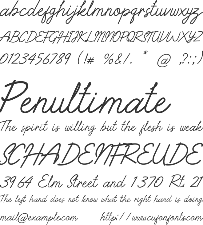 Drepton Olina font preview