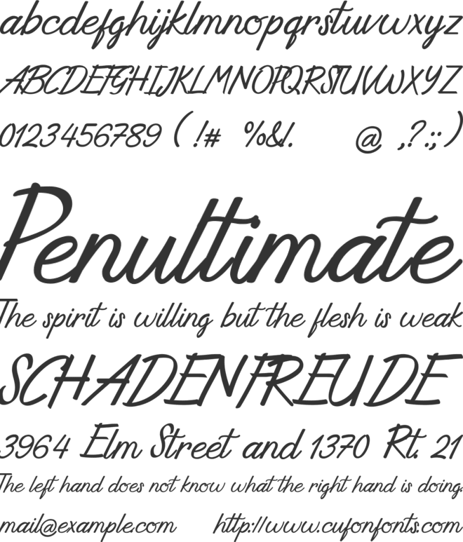 Derapide font preview
