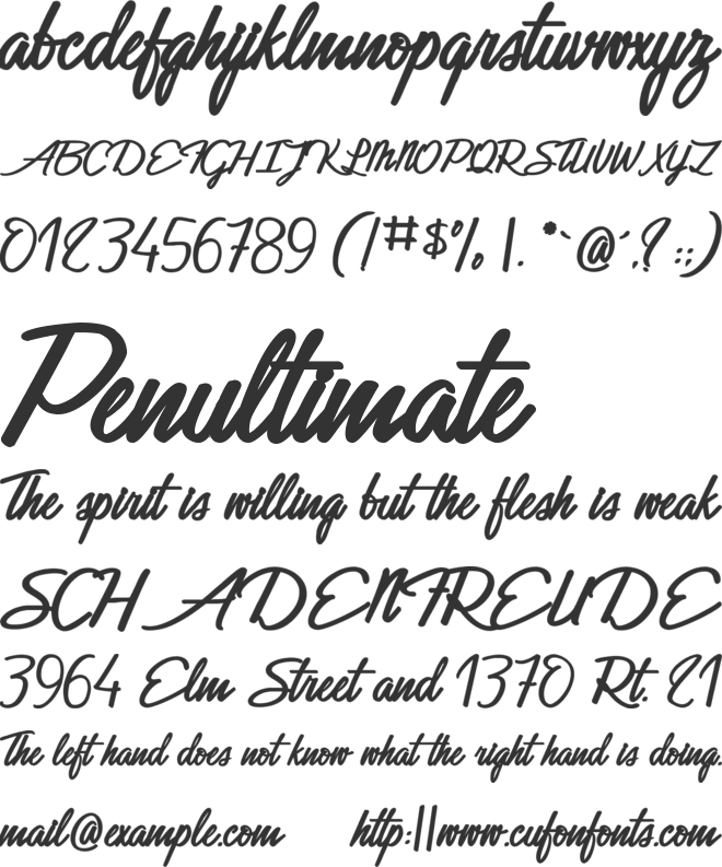 Alone in the Dark font preview