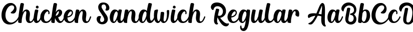 Chicken Sandwich Regular font