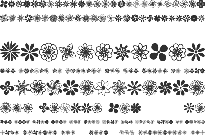 Flowery font preview