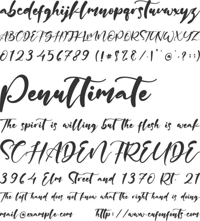 Kindness Abstract font preview