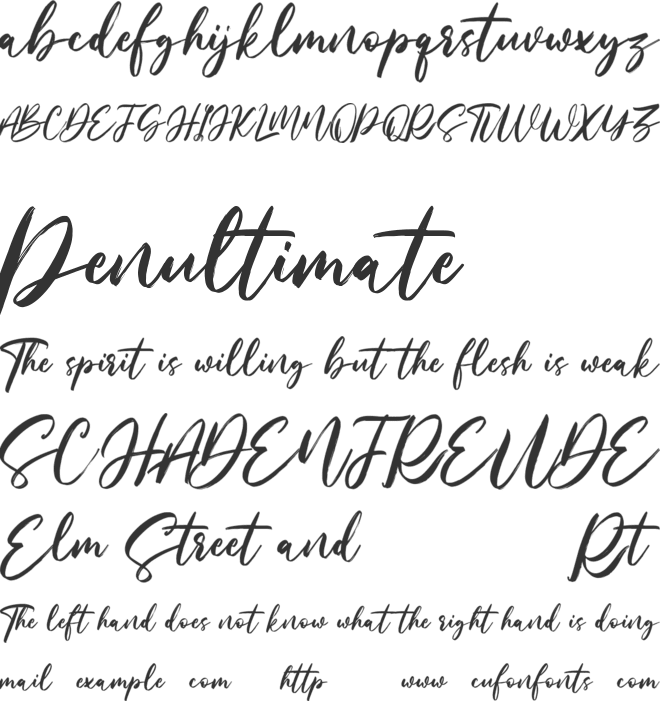 Mistychain Free font preview