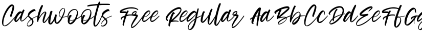 Cashwoots Free Regular font