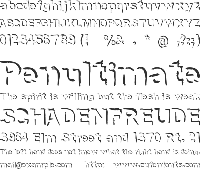 NeNe WeNo Shadow HandWrite font preview