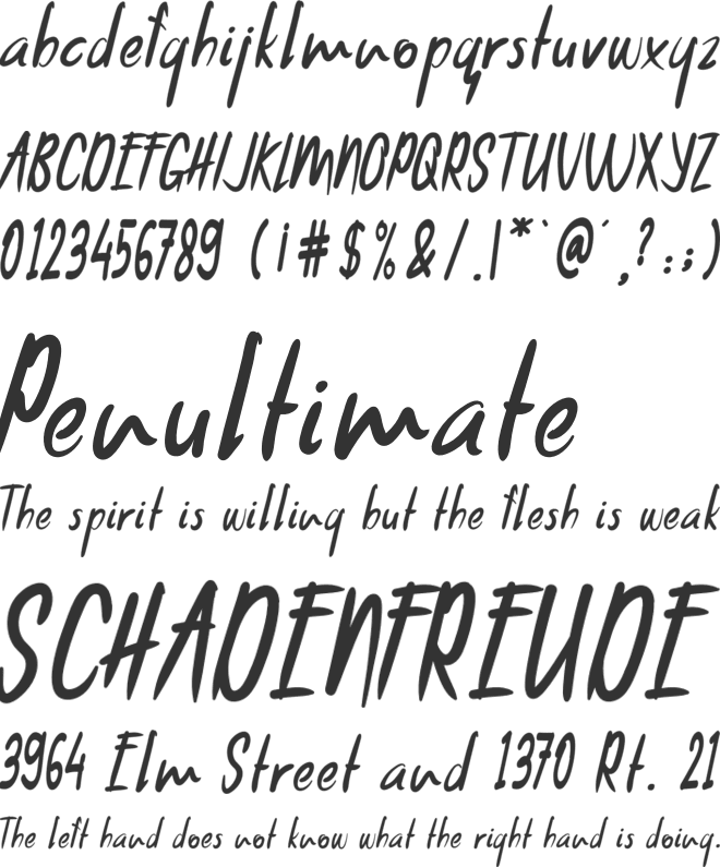 Horahumun font preview